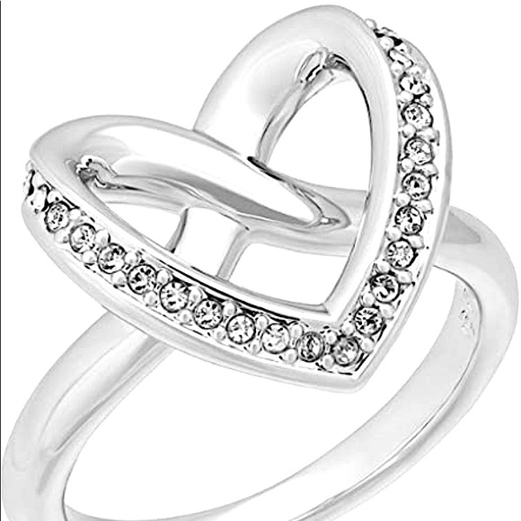 Swarovski Jewelry - Woman’s Swarovski ’Cupidon’ Rhodium Ring Size M 55